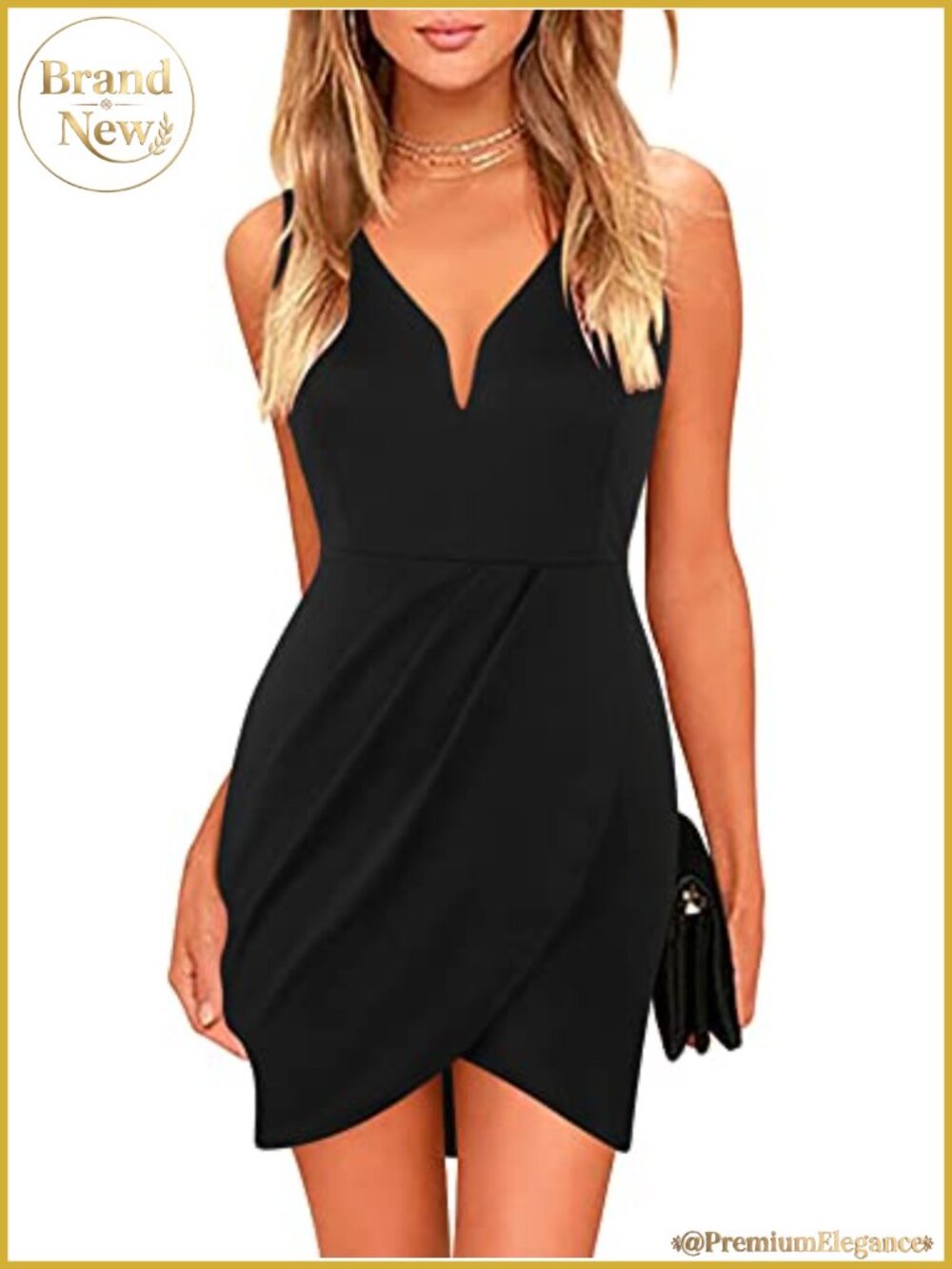 Women's Wrap V Neck Bodycon Ruched Mini Dress Chic Party Wedding
